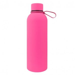 Fles, thermosfles 500 ml, roestvrij staal met SOFT TOUCH fuchsia coating BD46F