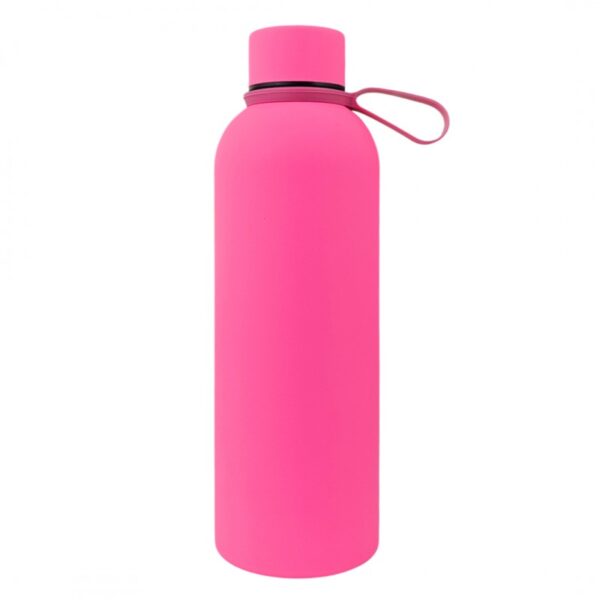 Fles, thermosfles 500 ml, roestvrij staal met SOFT TOUCH fuchsia coating BD46F