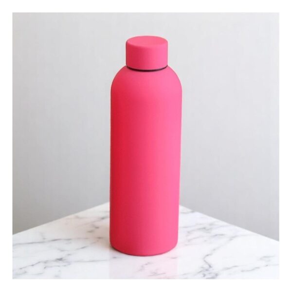 Fles, thermosfles 500 ml, roestvrij staal met SOFT TOUCH fuchsia coating BD46F