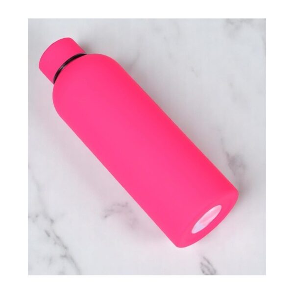 Fles, thermosfles 500 ml, roestvrij staal met SOFT TOUCH fuchsia coating BD46F