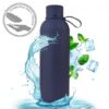 Fles, thermosfles 500 ml, roestvrij staal met SOFT TOUCH marineblauwe coating BD46GRAN