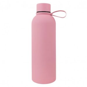Fles, thermosfles 500 ml, roestvrij staal met SOFT TOUCH-coating lichtroze BD46R