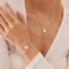 Armband van stainless steel met 14 krt goudplating BST1516