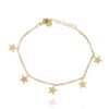 Armband van stainless steel met 14 krt goudplating BST1347