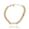 Armband van stainless steel 14 krt goldplated BST1356