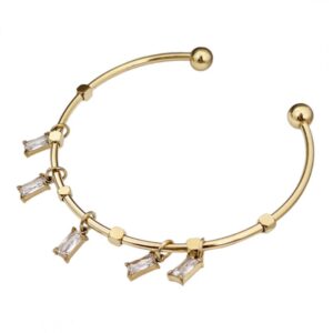 Armband van stainless steel met 14 krt goudplating BST1375B