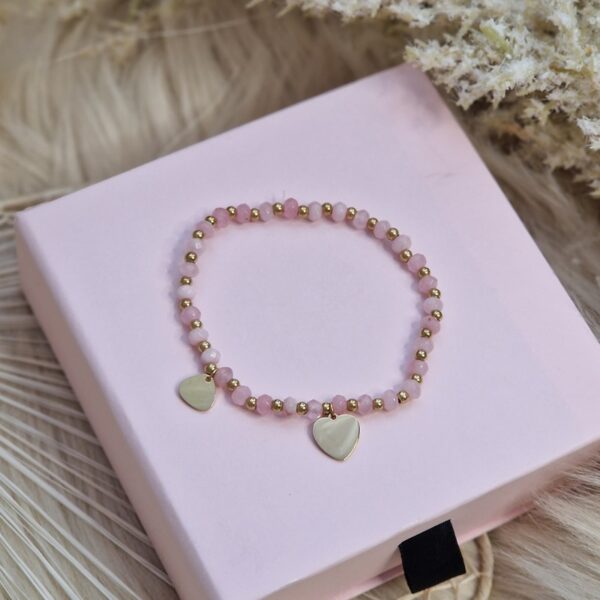 Armband van stainless steel met 14 krt goudplating BST1413