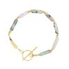 Armband van stainless steel met 14 krt goudplating BST1437