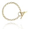 Armband van stainless steel met 14 krt goudplating BST1440