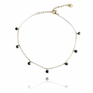 Armband van stainless steel met 14 krt goudplating BST1442
