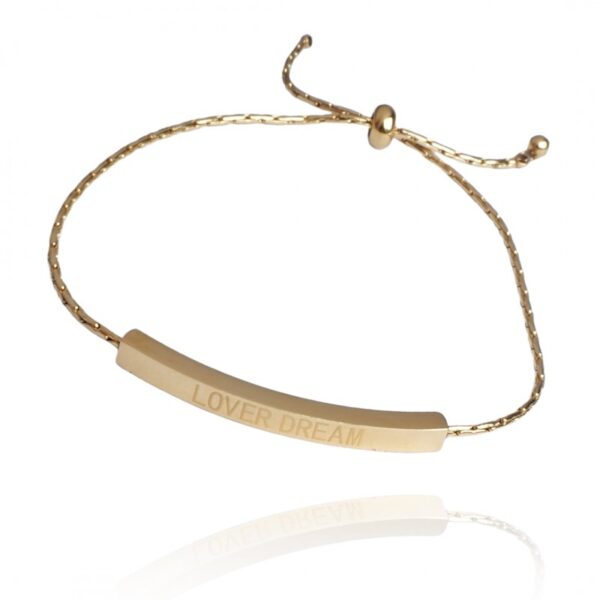 Armband van stainless steel met 14 krt goudplating BST1461