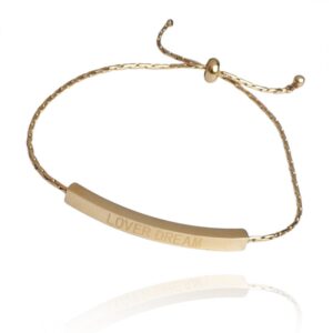 Armband van stainless steel met 14 krt goudplating BST1461