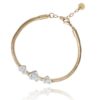 Armband van stainless steel met 14 krt goudplating BST1467