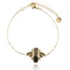 Armband van stainless steel met 14 krt goudplating BST1478