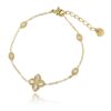 Armband van stainless steel met 14 krt goudplating BST1537