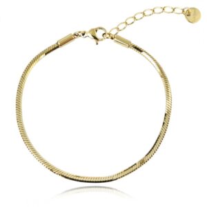 Armband van stainless steel met 14 krt goudplating BST1541