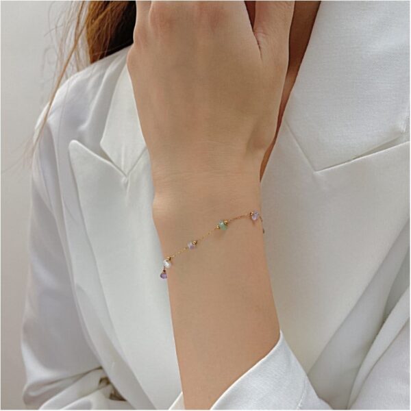 Armband van stainless steel met 14 krt goudplating BST1522