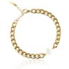 Armband van stainless steel met 14 krt goudplating BST1540