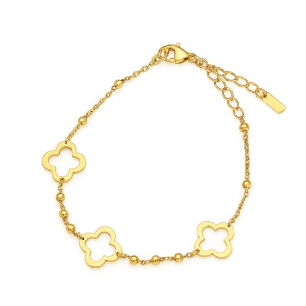 Armband van stainless steel 14 krt goldplated BST1556
