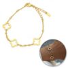 Armband van stainless steel 14 krt goldplated BST1556