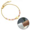 Armband van stainless steel met 14 krt goudplating BST1545