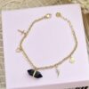 Armband van stainless steel met 14 krt goudplating en bergkristal BST1407CZ