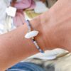 Armband van stainless steel met 14 krt goudplating en bergkristal BST1451
