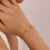 Armband van stainless steel met 14 krt goudplating BST1518