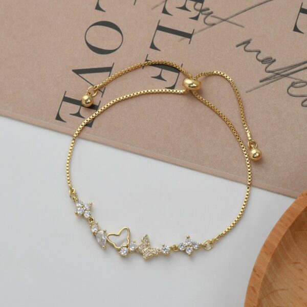 Armband van stainless steel met 14 krt goudplating BST1530