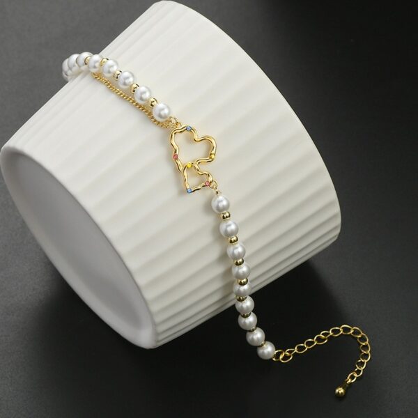 Armband van stainless steel met 14 krt goudplating BST1531