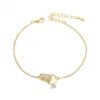 Armband van stainless steel met 14 krt goudplating BST1533