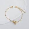 Armband van stainless steel met 14 krt goudplating BST1533