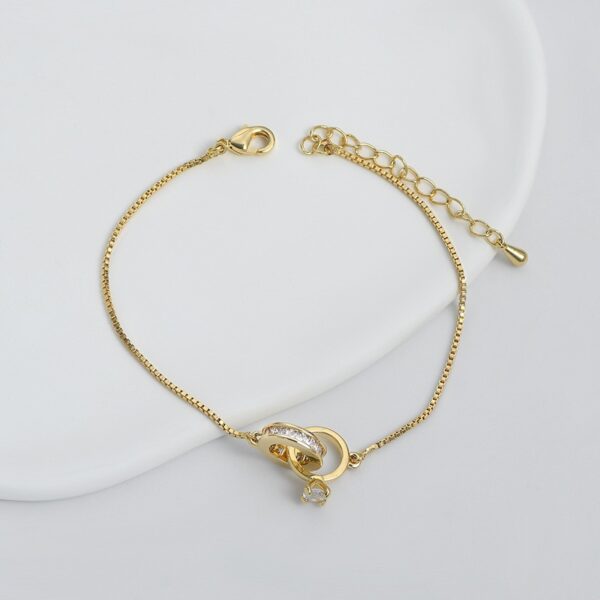Armband van stainless steel met 14 krt goudplating BST1533