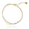 Armband van stainless steel met 14 krt goudplating BST1525