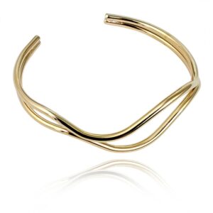 Armband van stainless steel met 14 krt goudplating BST1527