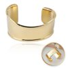 Armband van stainless steel met 14 krt goudplating BST1538