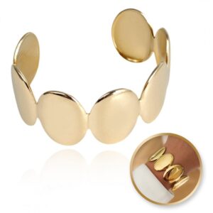 Armband van stainless steel met 14 krt goudplating BST1542