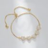 Armband van stainless steel met 14 krt goudplating BST1534