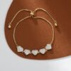 Armband van stainless steel met 14 krt goudplating BST1534