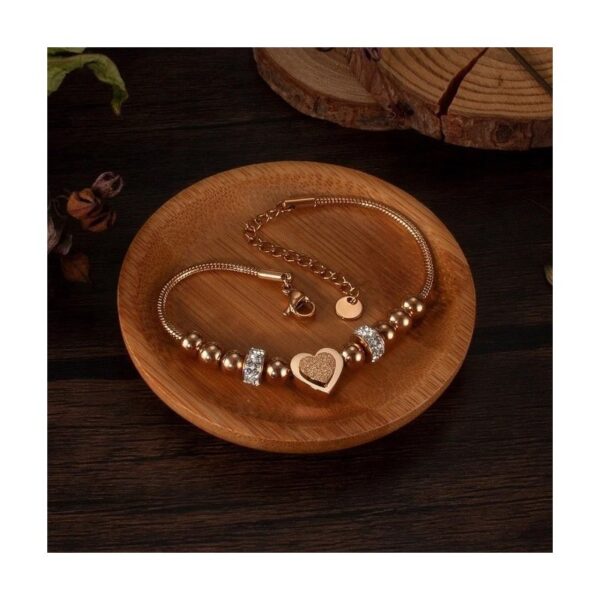 Armband van stainless steel met 14 krt goudplating BST1521
