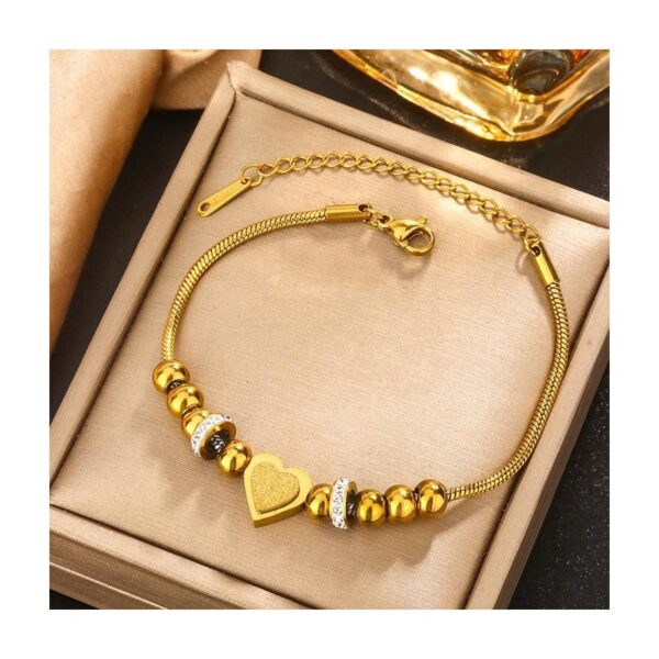 Armband van stainless steel met 14 krt goudplating BST1521