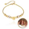 Armband van stainless steel met 14 krt goudplating BST1521