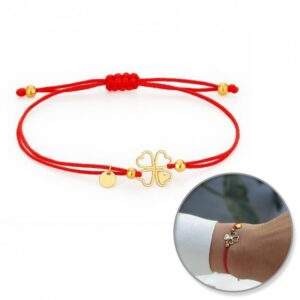 Armband van stainless steel met 14 krt goudplating BST1553