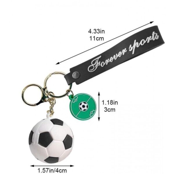Sleutelhanger voetbal zwart wit BRL330CZ