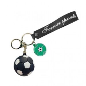 Sleutelhanger voetbal zwart wit BRL330CZ