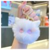 Sleutelhanger Cutie wit met roze ogen BRL316