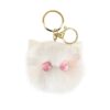 Sleutelhanger Cutie wit met roze ogen BRL316