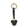 Sleutelhanger beertje hoofd met kristallen zwart BRL250CZ