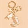 Sleutelhanger letter J met steentjes en hartje BRL329J