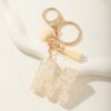 Sleutelhanger letter M met steentjes en hartje BRL329M